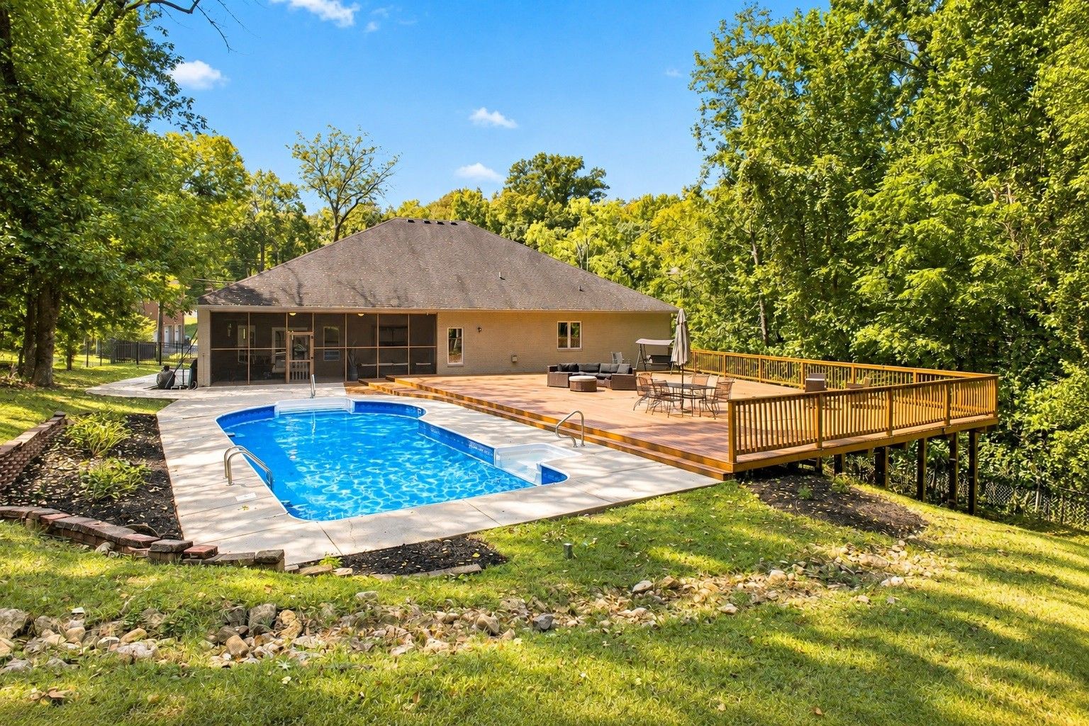 714 Hillwood Blvd pool and deck, Hillwood Nashville